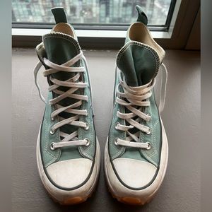 converse run star hike jade green high top